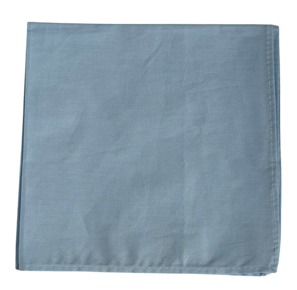 light sky baby blue cotton pocket square handkerchief