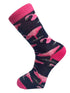 mens 100% cotton socks with pink flamingo design