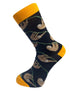 mens 100% cotton socks with sloth jungle design