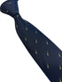 navy dark blue tie with embroidered popping champagne bottle design