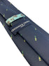 navy dark blue tie with embroidered popping champagne bottle design