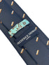 navy dark blue tie with embroidered harmonica design