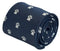 navy dark blue tie with embroidered animal paw print design