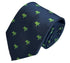 navy dark blue tie with embroidered swimming sea turtle design