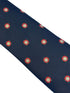 navy dark blue tie with embroidered Tudor war of roses historical design