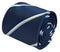 navy dark blue tie with light blue and white stripe design