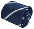 navy dark blue tie with light blue and white stripe design