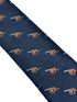 navy dark blue tie with cannon gunners artillery design
