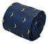 navy dark blue tie with Australian boomerang design