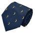navy dark blue tie with Australian boomerang design