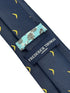 navy dark blue tie with Australian boomerang design