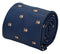 navy dark blue tie with embroidered hamster guinea pig design