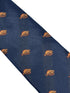 navy dark blue tie with plaice sole fish design