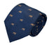 navy dark blue tie with an embroidered Tiger design
