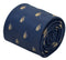 navy dark blue tie with an embroidered coffee cup design