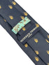 navy dark blue tie with an embroidered coffee cup design