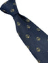 navy dark blue tie with an embroidered scales of justice law design