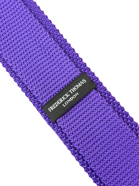 bright purple knitted mens necktie