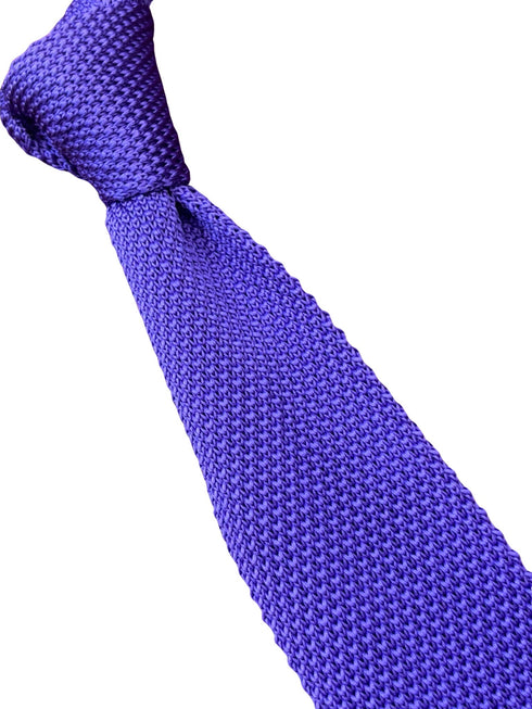 bright purple knitted mens necktie