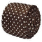 knitted tie in chocolate brown with white pin spots