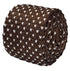 knitted tie in chocolate brown with white pin spots