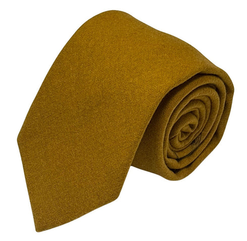100% wool tie in mustard