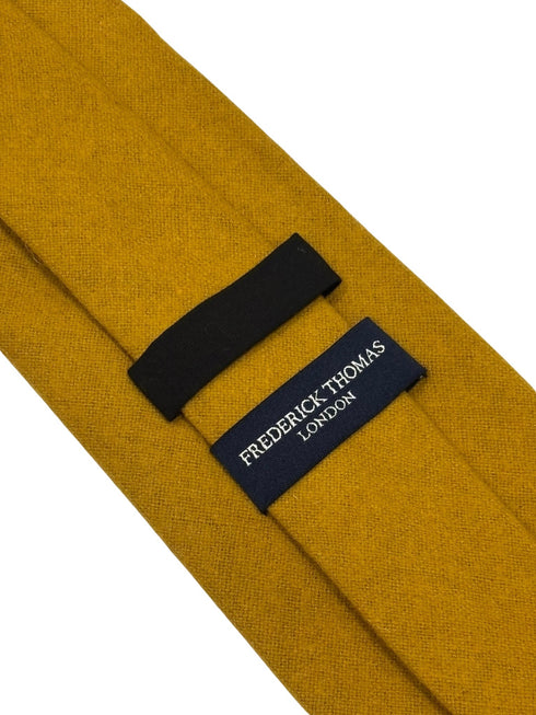 100% wool tie in mustard