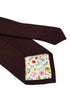 100% wool mens tie in dark chocolate brown