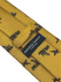 mustard tie with hunting dog and pheasant design
