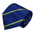 royal blue tie with yellow and green stripes