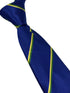 royal blue tie with yellow and green stripes