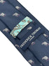 navy blue tie with embroidered rat design