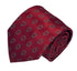 red tie with plaice style fish design