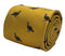 mustard yellow tie with embroidered grouse design