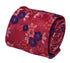dark pink cerise tie with a floral design