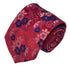 dark pink cerise tie with a floral design