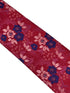 dark pink cerise tie with a floral design