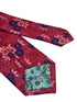 dark pink cerise tie with a floral design