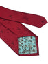 dark red tie with embroidered burgundy deer head design
