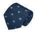 navy blue tie with light blue flying pig design