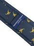 navy dark blue tie with gold scorpion embroidered design