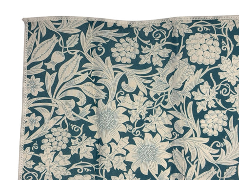 medium duck egg blue damask style floral cotton pocket square