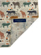cream cotton pocket square with jungle cheetah design