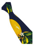 Navy cotton tie with yellow lemon design