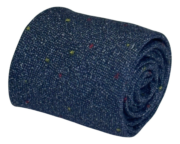 dark blue speckled cotton tie