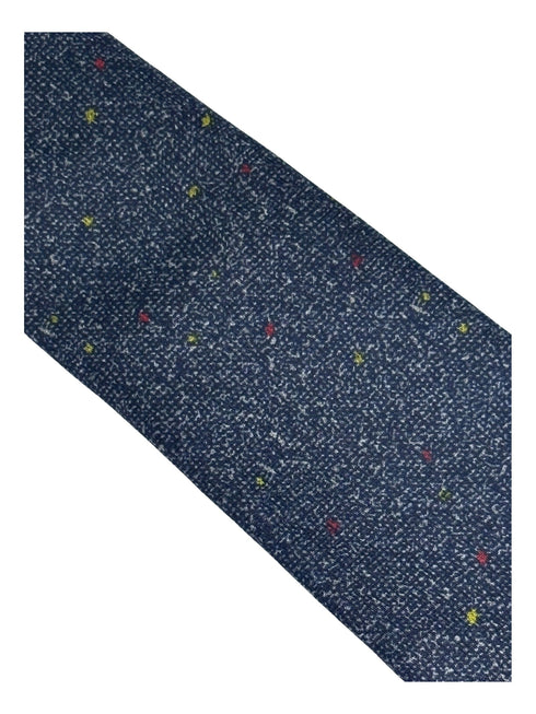 dark blue speckled cotton tie