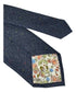 dark blue speckled cotton tie