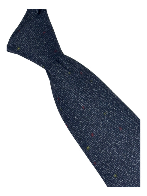 dark blue speckled cotton tie