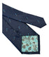 Navy blue mens tie with darts design