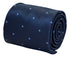 navy dark blue tie with lilac pin spots